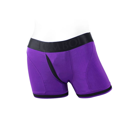 SpareParts Tomboii Nylon Boxer Briefs Harness - Purple - Size XL