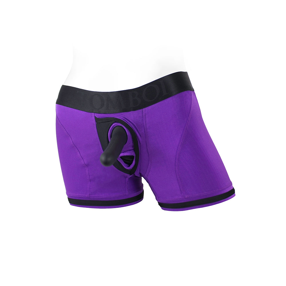 SpareParts Tomboii Nylon Boxer Briefs Harness - Purple - Size 2XL