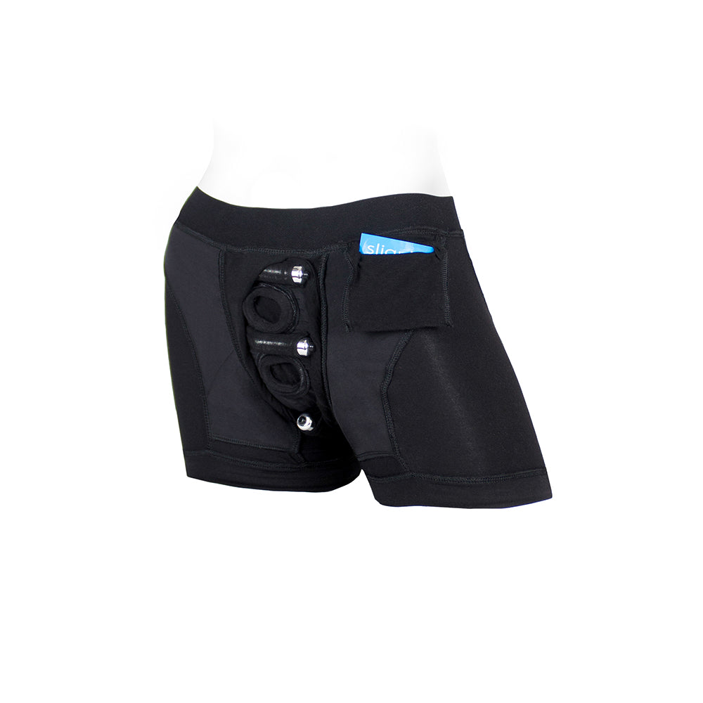 SpareParts Tomboii Rayon Boxer Briefs Harness – Black – Size 2XL