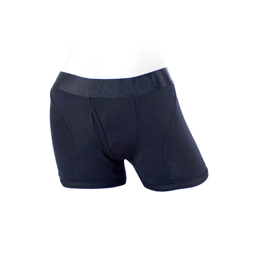 SpareParts Tomboii Rayon Boxer Briefs Harness – Black – Size 5XL