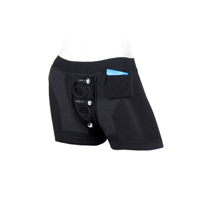 SpareParts Tomboii Rayon Boxer Briefs Harness – Black – Size 5XL