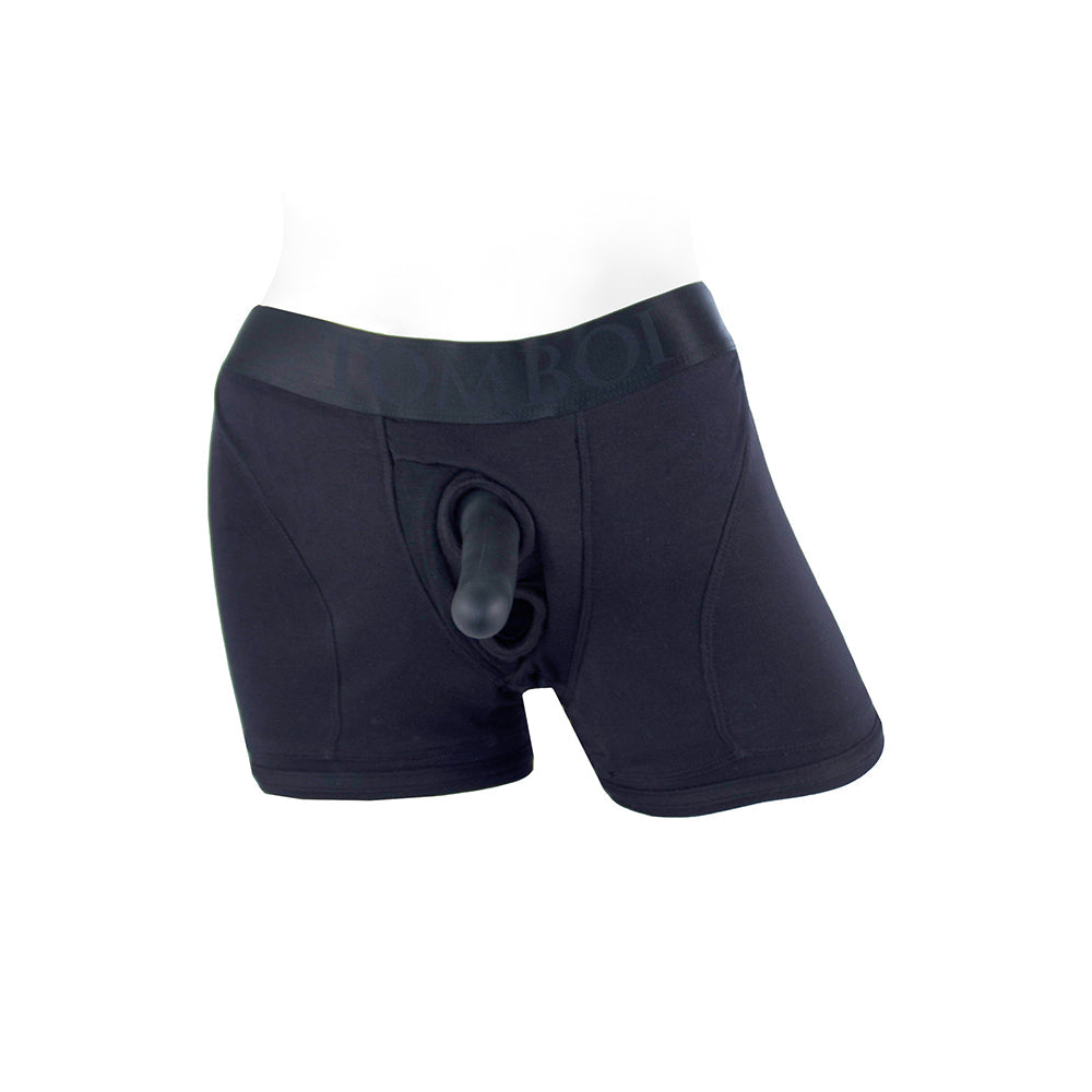 SpareParts Tomboii Rayon Boxer Briefs Harness – Black – Size 5XL
