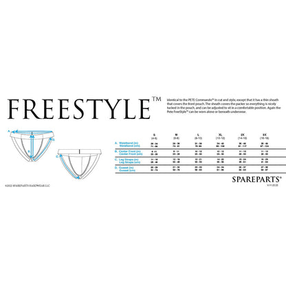 SpareParts Pete Freestyle Jock Strap for Soft Packing – Black – Size 3XL
