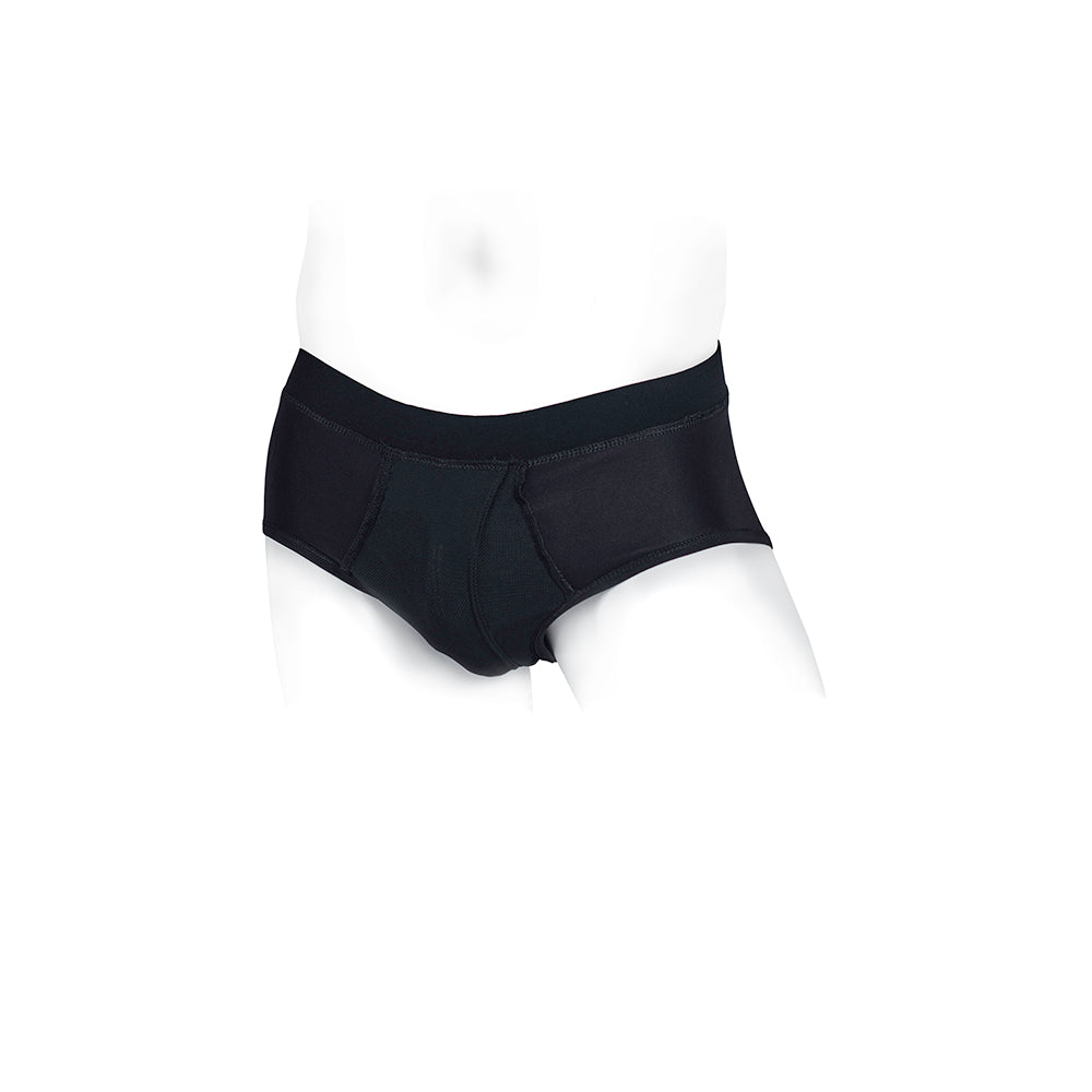 SpareParts Pete Briefs Nylon Packing Underwear - Black - Size M