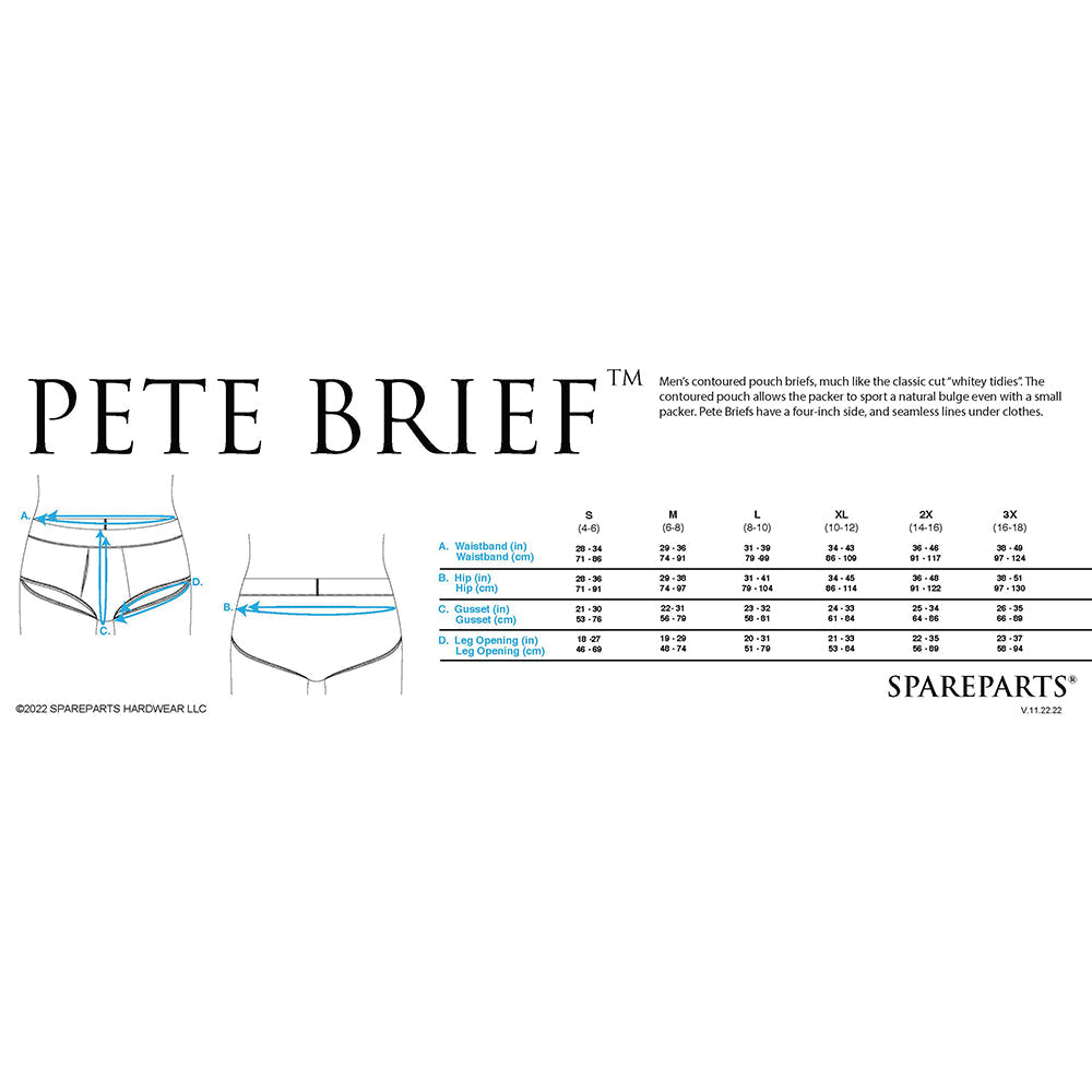 SpareParts Pete Briefs Nylon Packing Underwear - Black - Size L
