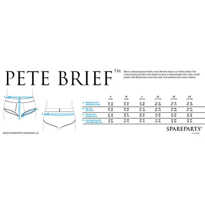SpareParts Pete Briefs Nylon Packing Underwear - Black - Size L