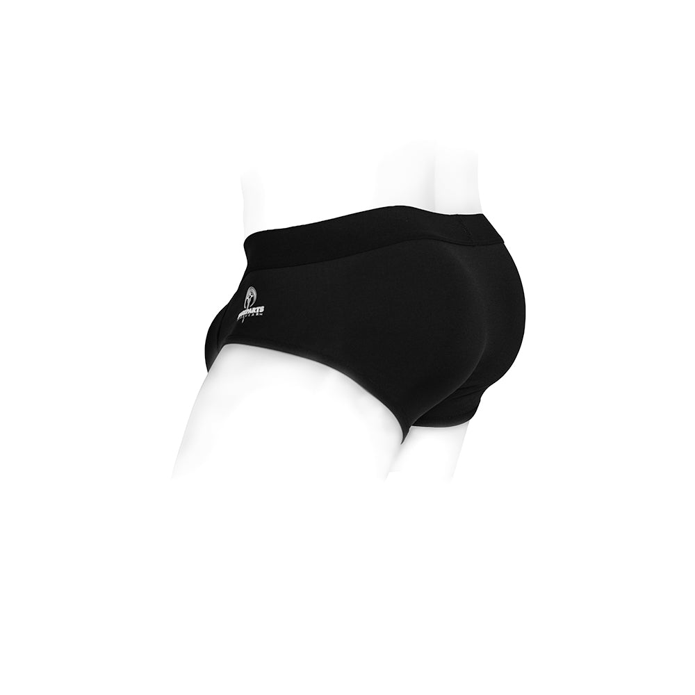SpareParts Pete Briefs Nylon Packing Underwear – Black – Size 2XL