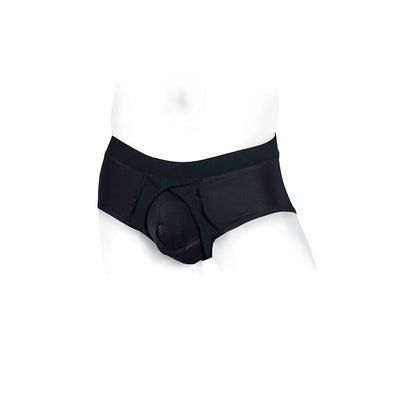 SpareParts Pete Briefs Nylon Packing Underwear – Black – Size 3XL
