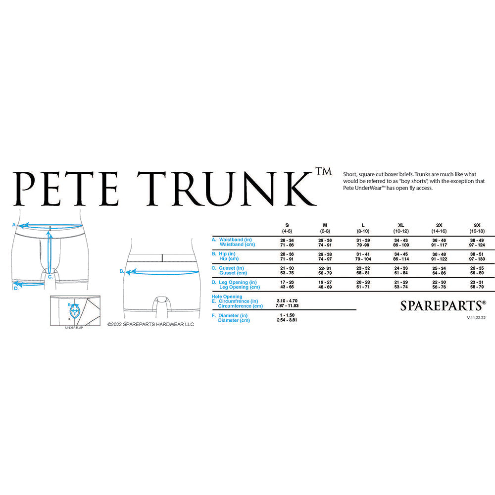 SpareParts Pete Trunks Nylon Packing Underwear – Black – Size L