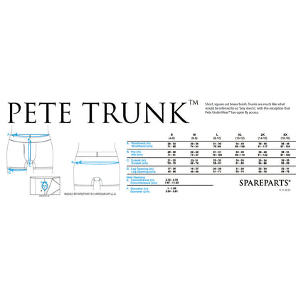 SpareParts Pete Trunks Nylon Packing Underwear – Black – Size L