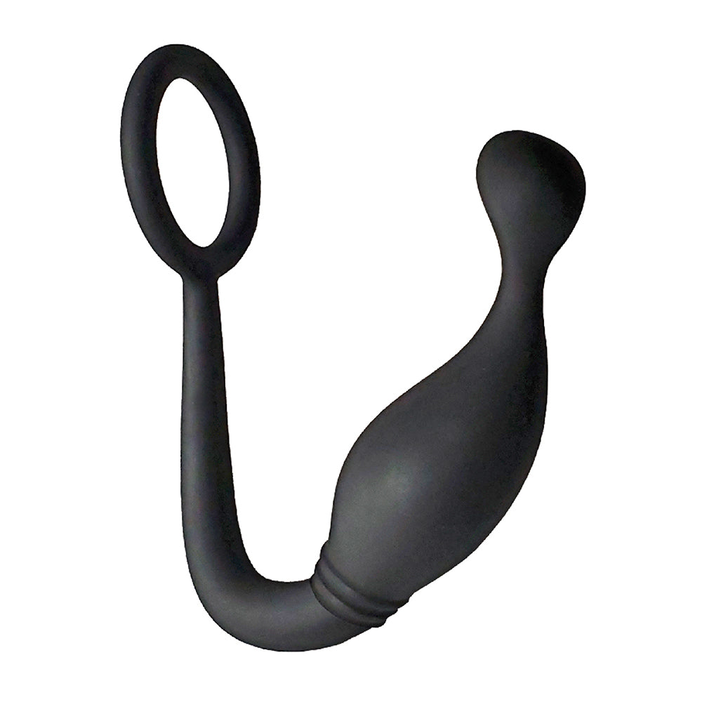 Nasstoys Butts Up P-Spot Pleasure Silicone Cock Ring & Anal Plug – Black
