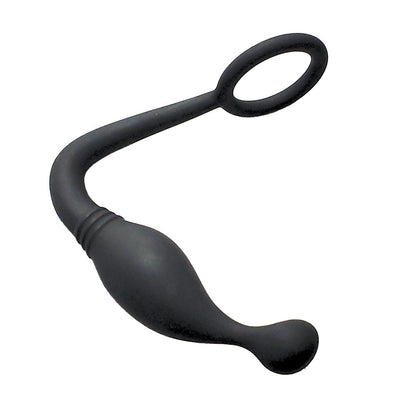 Nasstoys Butts Up P-Spot Pleasure Silicone Cock Ring & Anal Plug – Black