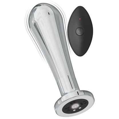 Nasstoys Ass-Sation Remote Vibrating Metal Anal Bulb – Silver
