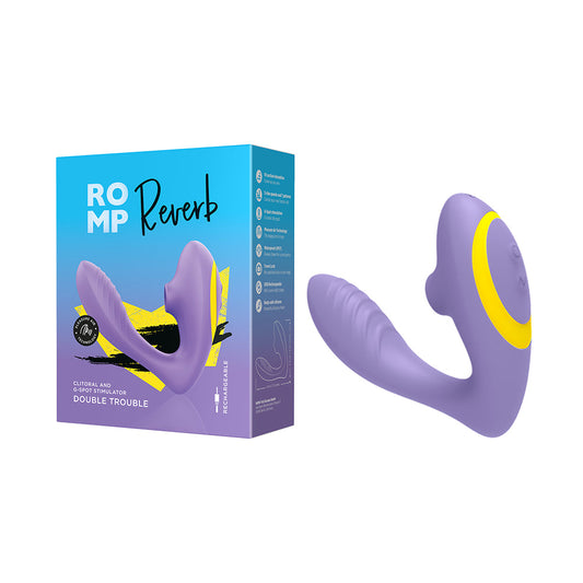 ROMP Reverb Rechargeable Silicone Clitoral and G-Spot Stimulator - Purple