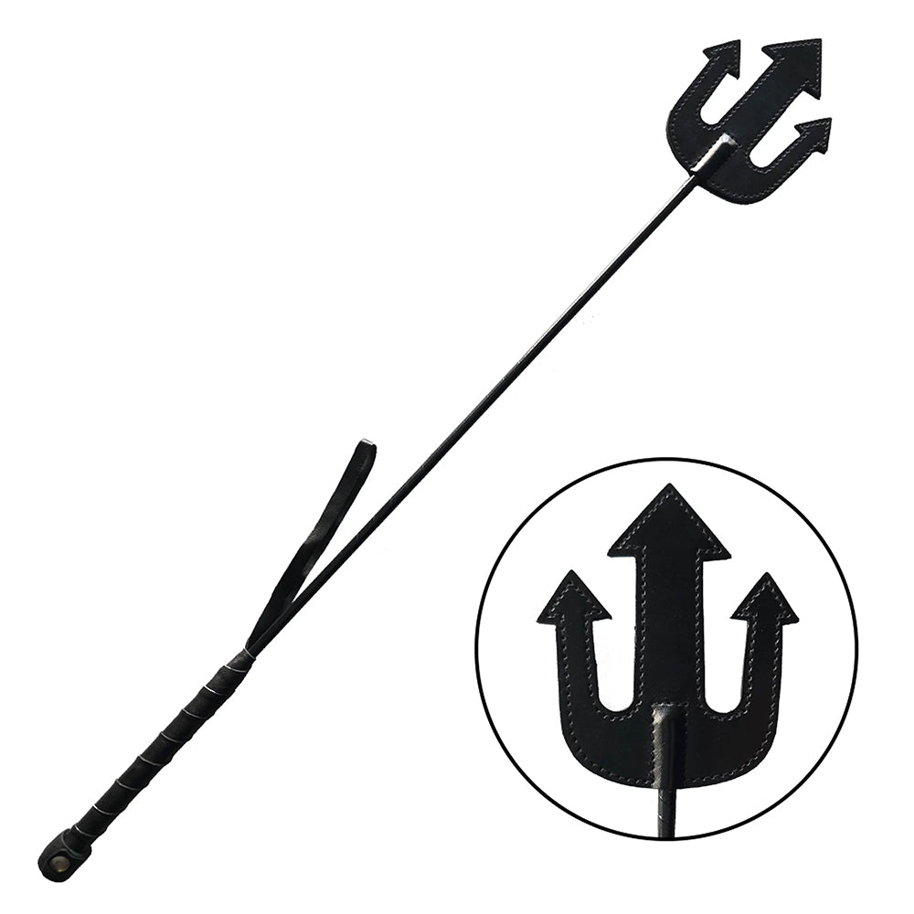 Rouge Leather Devil Riding Crop – Black – Real Leather Riding Crop