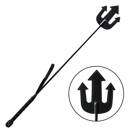 Rouge Leather Devil Riding Crop – Black – Real Leather Riding Crop
