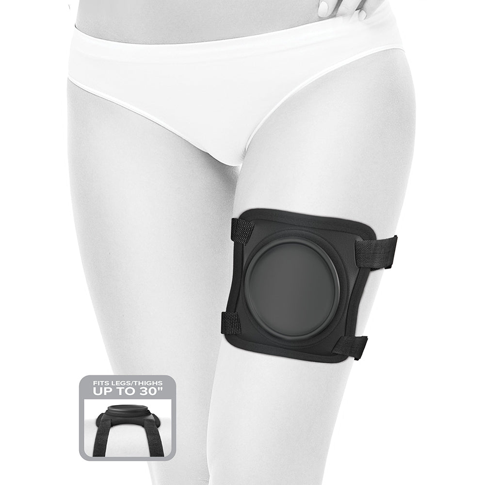 Body Dock Lap Strap Silicone Thigh Harness with Suction Design - Black
