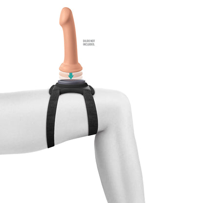 Body Dock Lap Strap Silicone Thigh Harness with Suction Design - Black