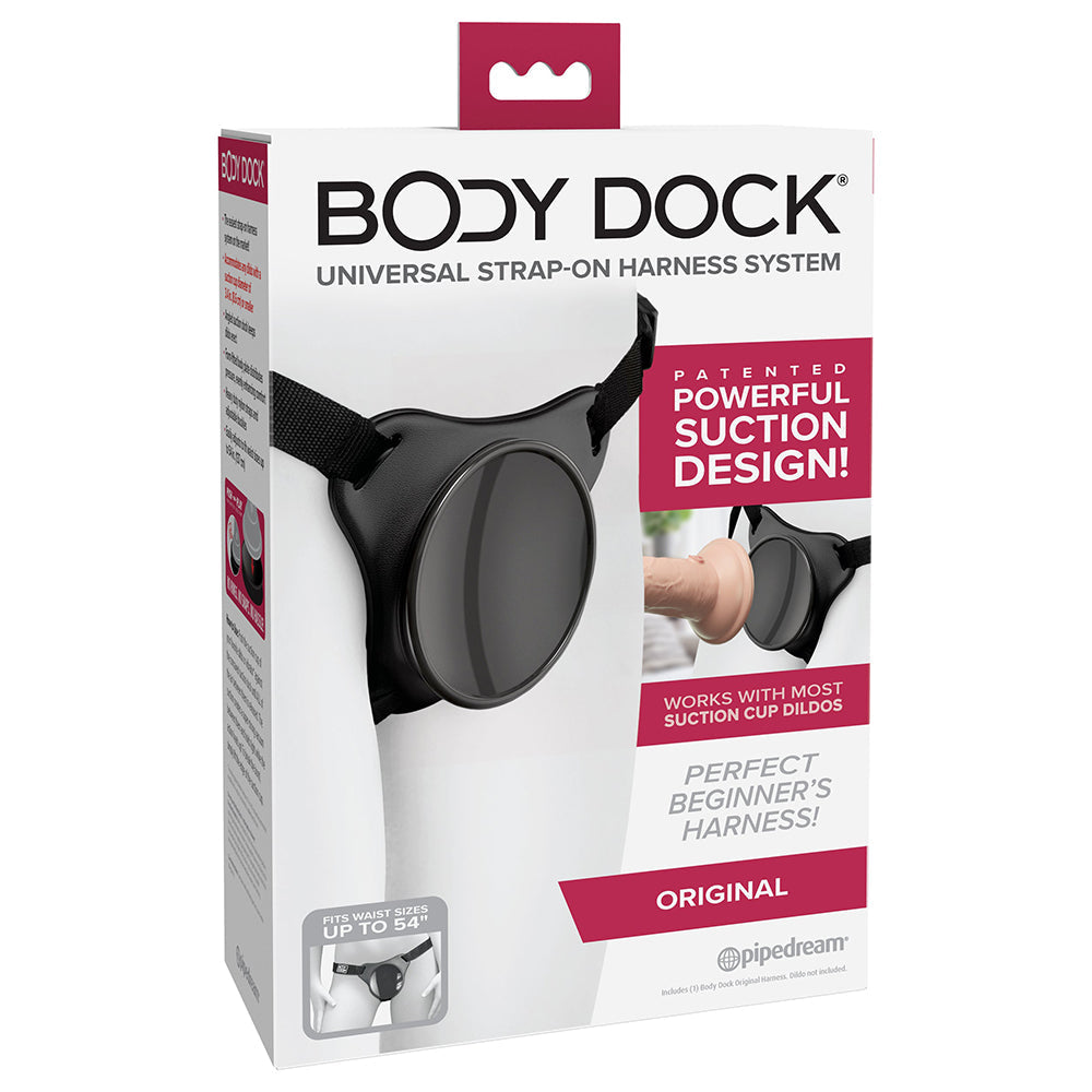 Body Dock Original Strap-On Harness with Patented Suction Design – Black