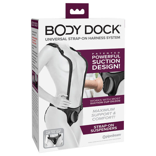 Pipedream Body Dock Strap-On Suspenders Harness – Black