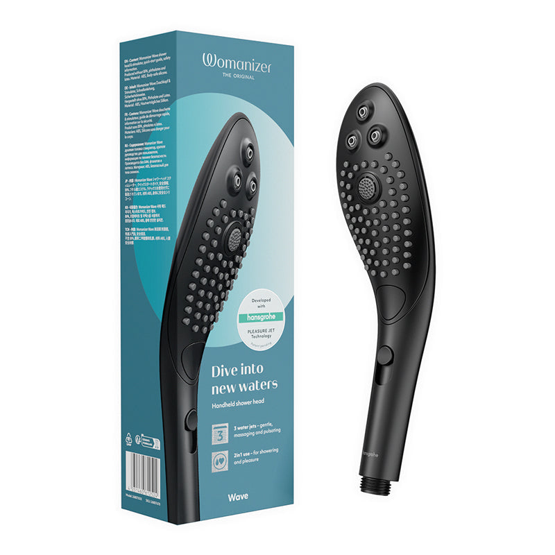 Womanizer Wave Shower Head and Clitoral Stimulator - Black
