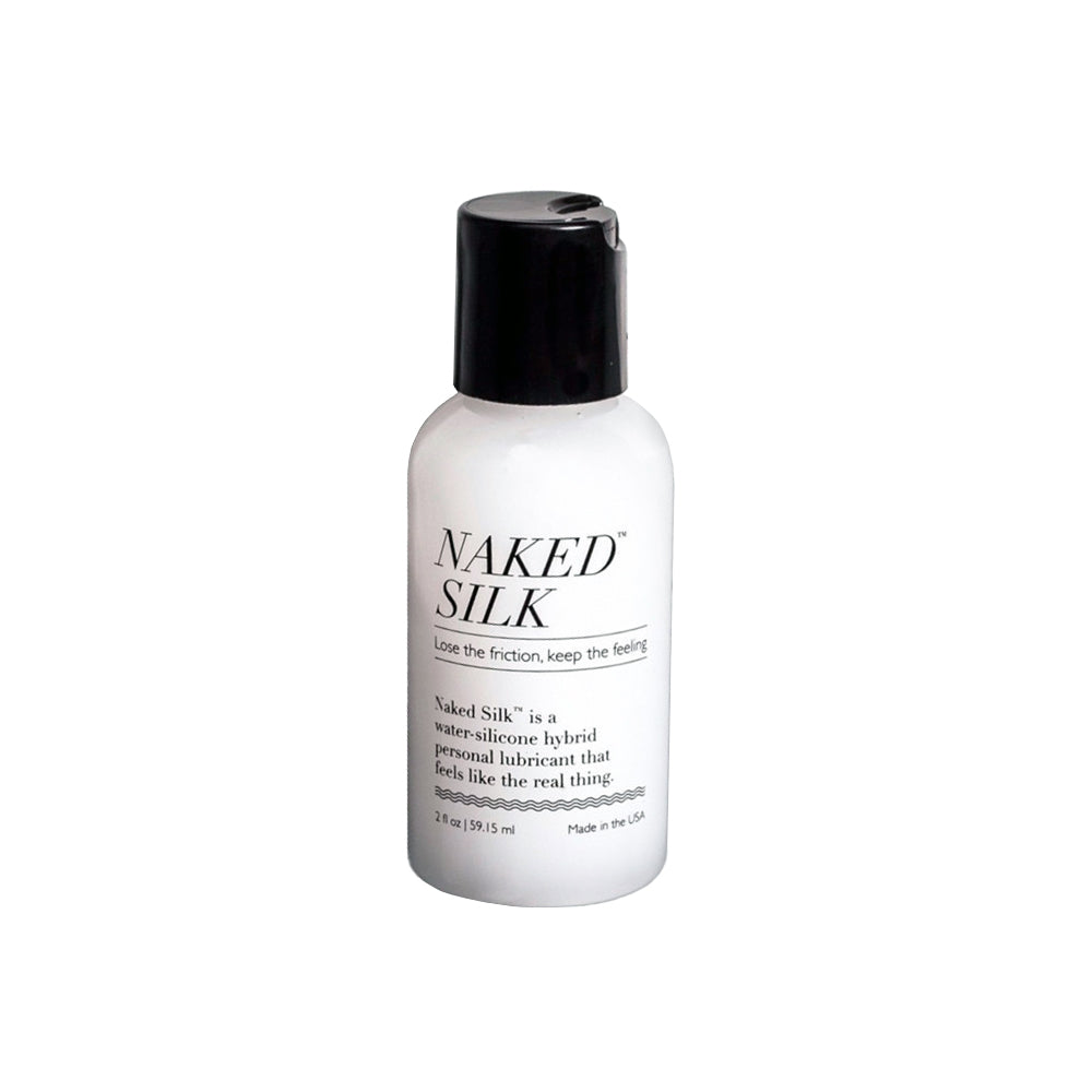 Naked Silk Hybrid Lubricant 2 oz – Water-Silicone Formula – White