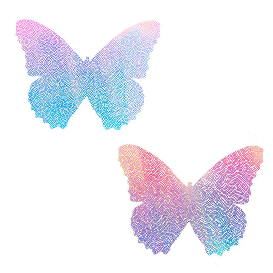 Neva Nude Tinkyft's Revenge Pasties – Blue/Pink Iridescent Holographic