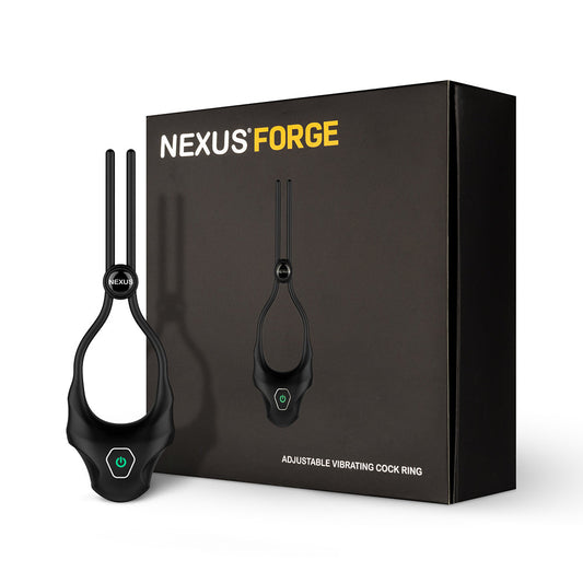 Nexus Forge Adjustable Vibrating Cock Ring – Black