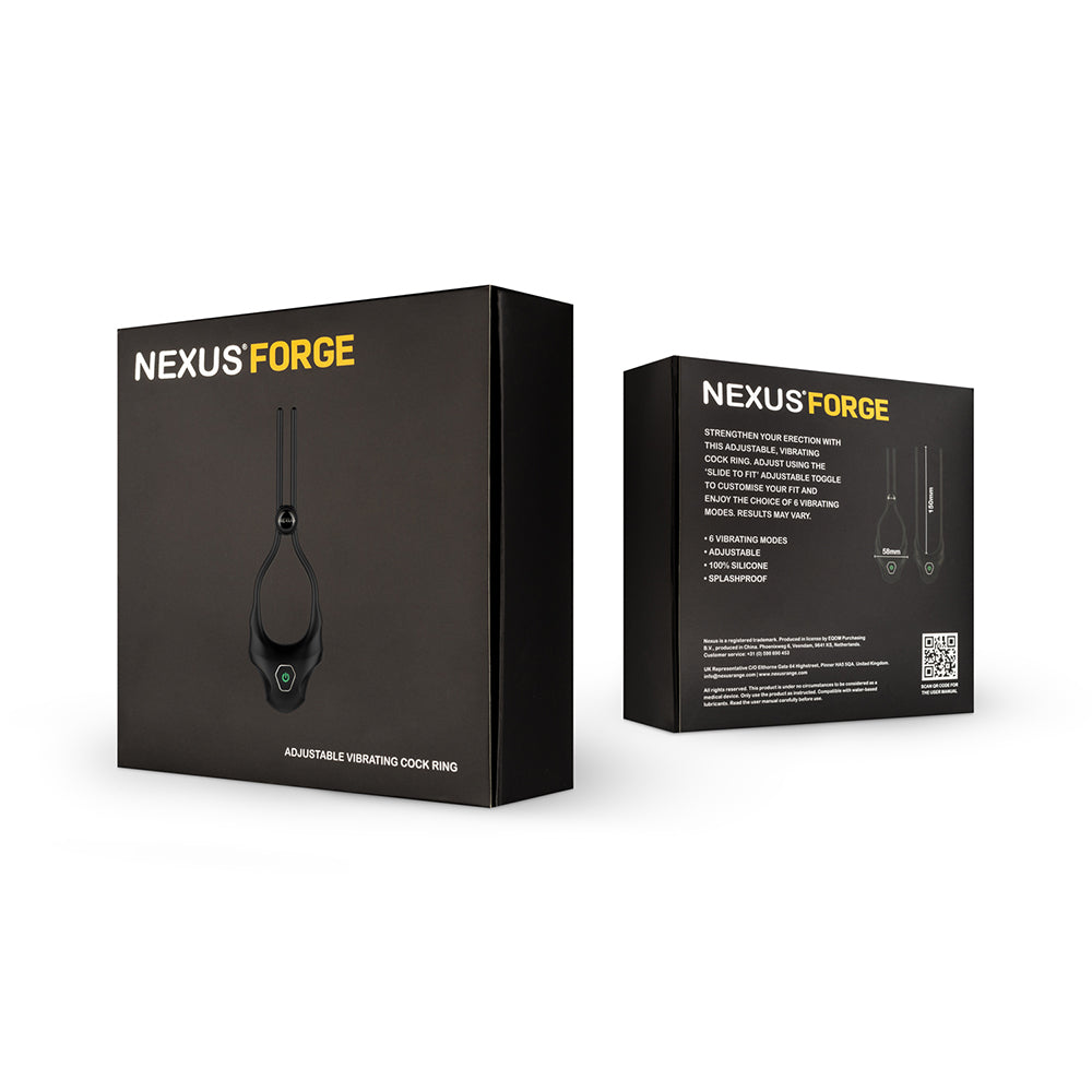 Nexus Forge Adjustable Vibrating Cock Ring – Black