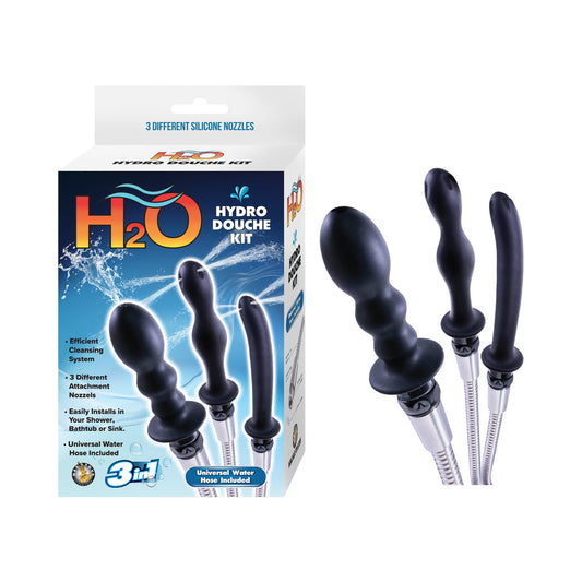 H2O Hydro Douche Kit – 3-in-1 Enema Kit – Black