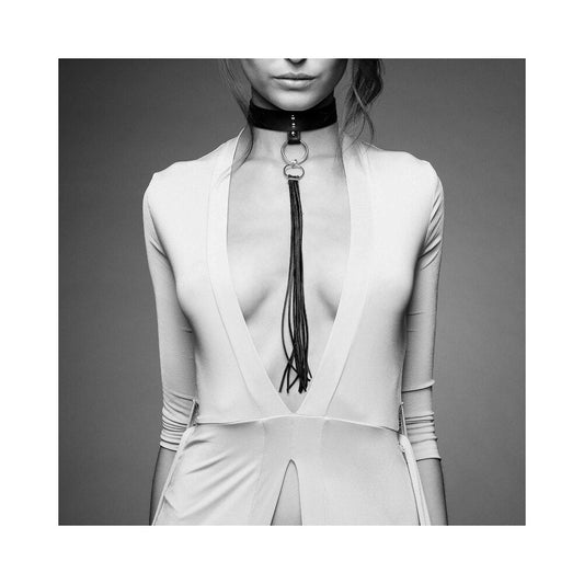 Bijoux Indiscrets Maze Tassel Choker - Black - 3 in 1 Accessory