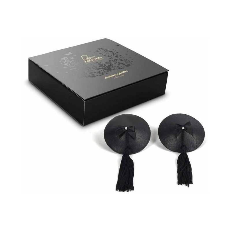 Bijoux Indiscrets Burlesque Pasties Classic Tassel – Black Self-Adhesive Nipple Covers