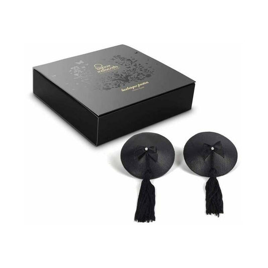 Bijoux Indiscrets Burlesque Pasties Classic Tassel – Black Self-Adhesive Nipple Covers