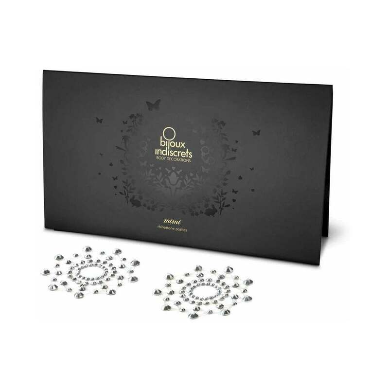 Bijoux Indiscrets Mimi Rhinestone Pasties – Self-Adhesive Nipple Covers, Crystal Clear
