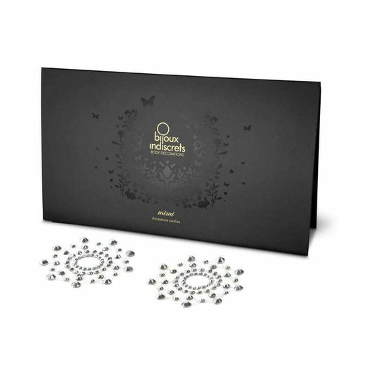 Bijoux Indiscrets Mimi Rhinestone Pasties – Self-Adhesive Nipple Covers, Crystal Clear
