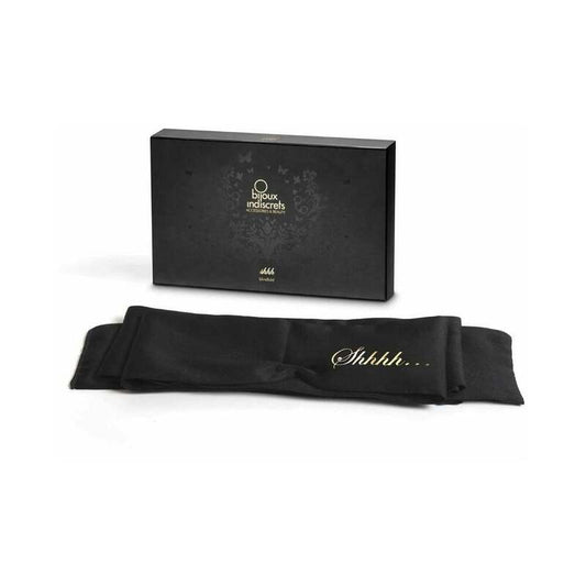 Bijoux Indiscrets Shhh Satin Blindfold – Black – Sensory Enhancement