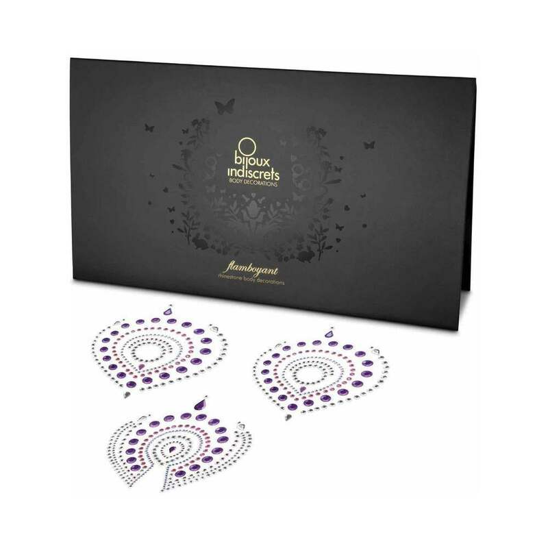 Bijoux Indiscrets Flamboyant Rhinestone Body Decorations – Purple and Pink
