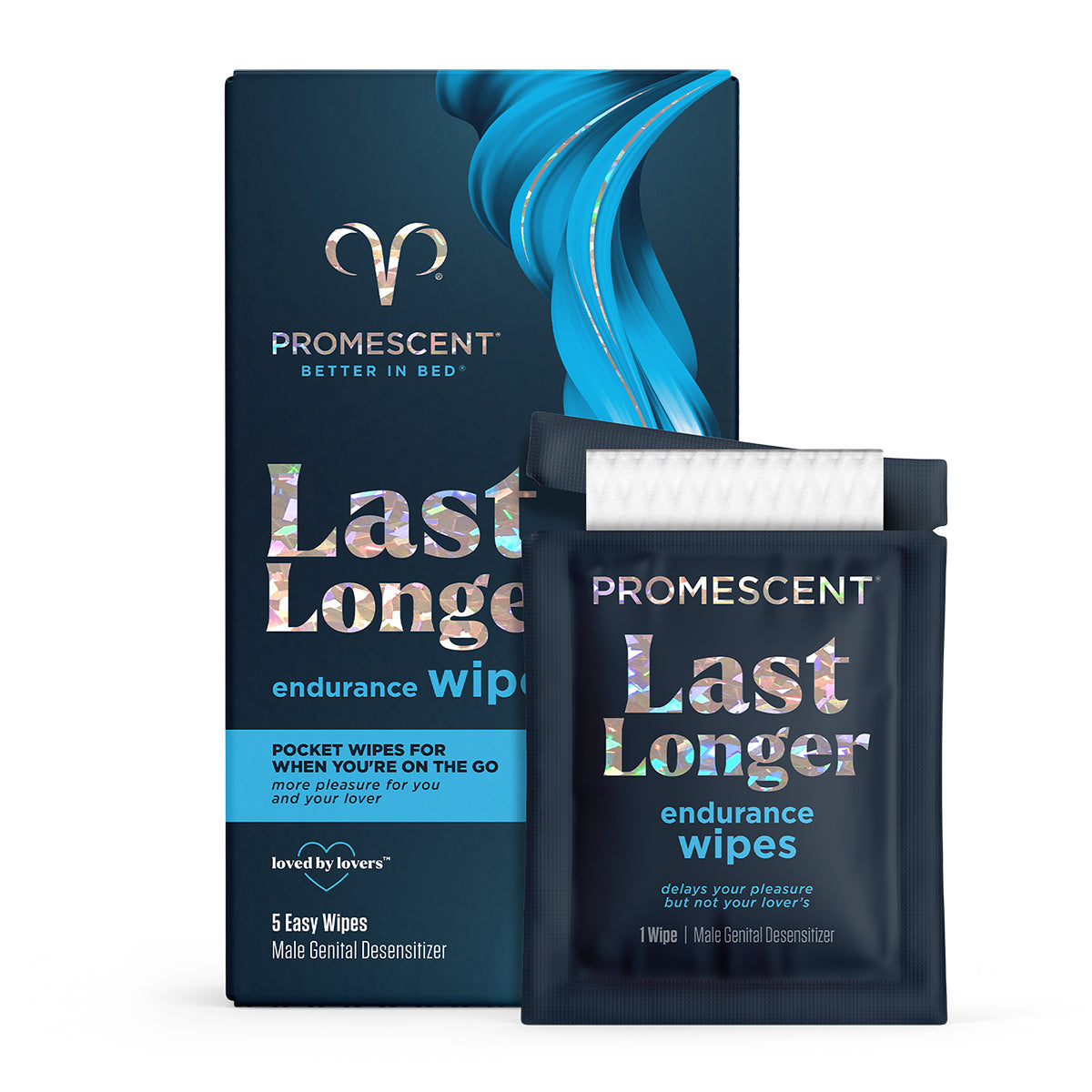 Promescent Delay Wipes 7-Pack - Benzocaine 7% - Convenient Travel Size
