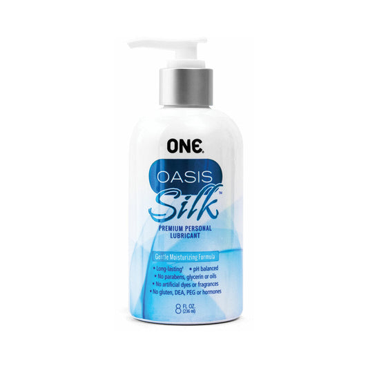 ONE Oasis Silk Hybrid Lubricant 8 oz - White - Long-Lasting Moisturizing Formula
