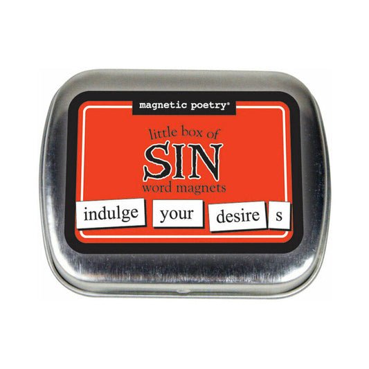Magnetic Poetry Little Box of Sin Word Magnets – Silver