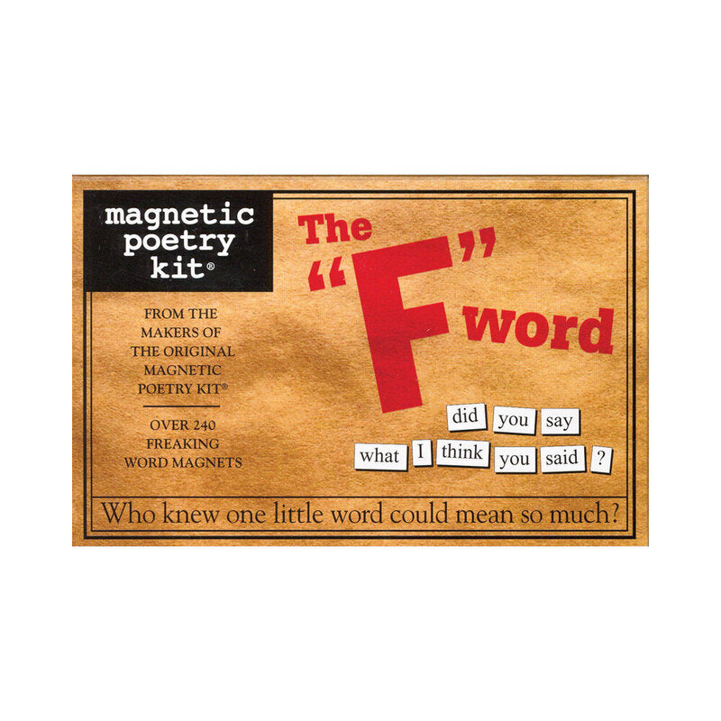 Magnetic Poetry F Word Kit - Versatile Word Magnets - Silver