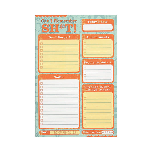 Peter Pauper Press Can't Remember Shit Note Pad – Multi-Color – 60 Sheets
