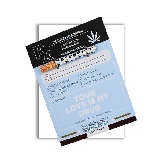 KushKards Stoner Prescription One Hitter Card with Metal Pipe