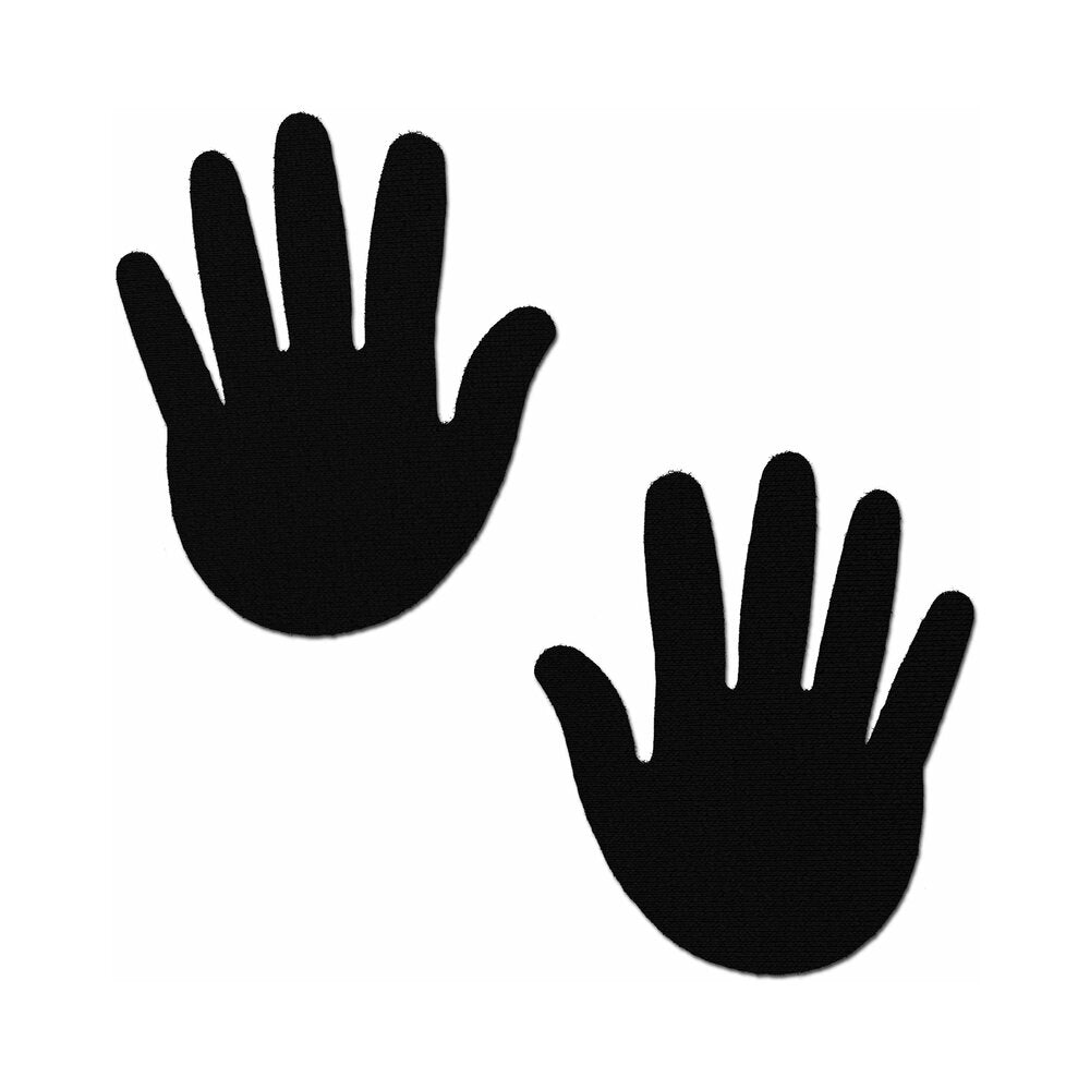 Pastease Black Hands Nipple Pasties – Hand-Made, Waterproof Adhesive