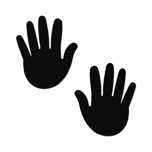 Pastease Black Hands Nipple Pasties – Hand-Made, Waterproof Adhesive