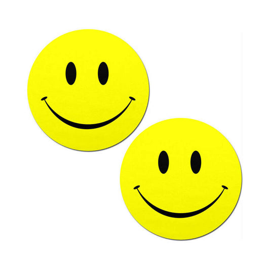 Pastease Happy Smiley Face Pasties – Yellow – 3 Inches Diameter