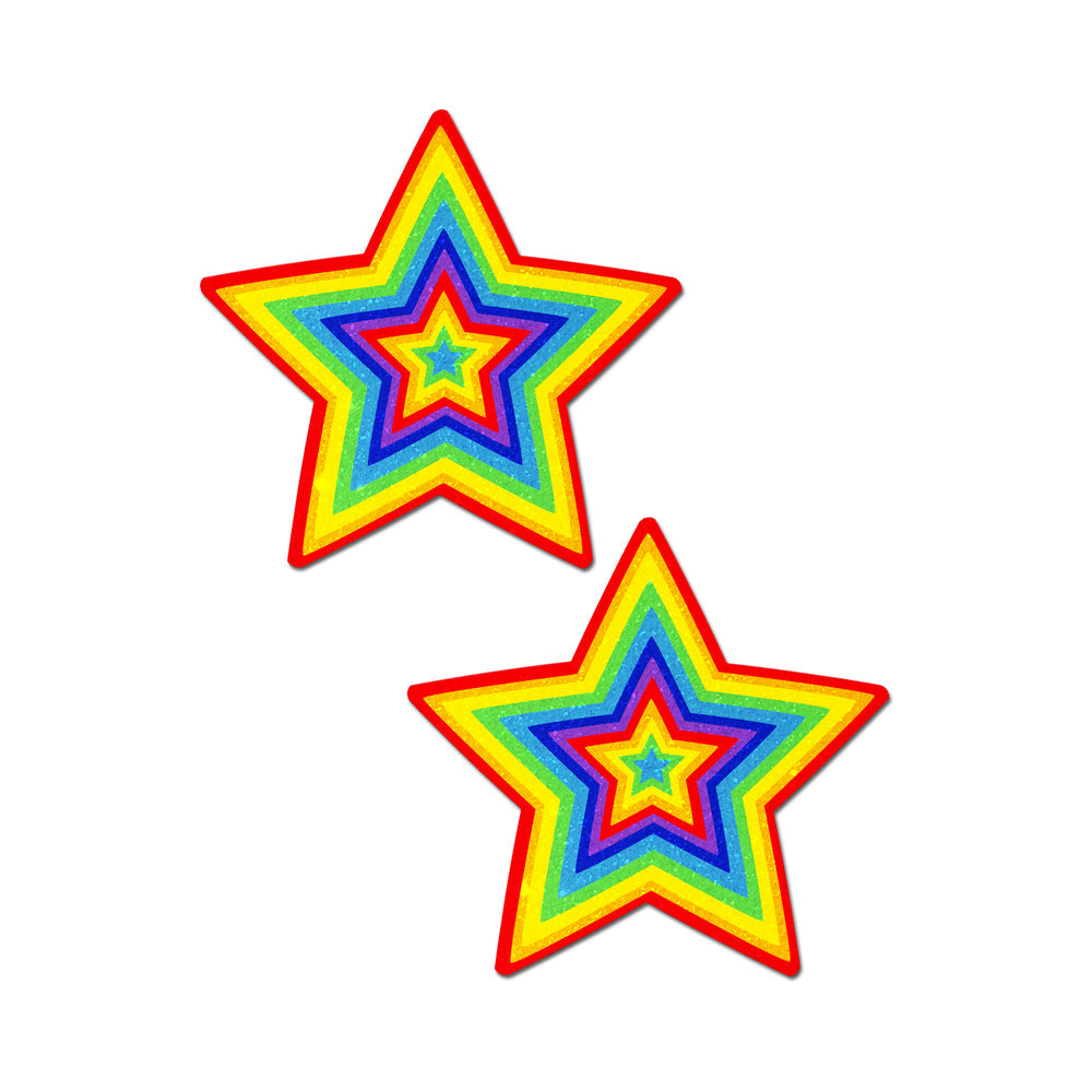 Pastease Velvet Rainbow Nipple Pasties - 3 Inches