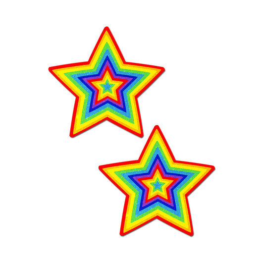 Pastease Velvet Rainbow Nipple Pasties - 3 Inches