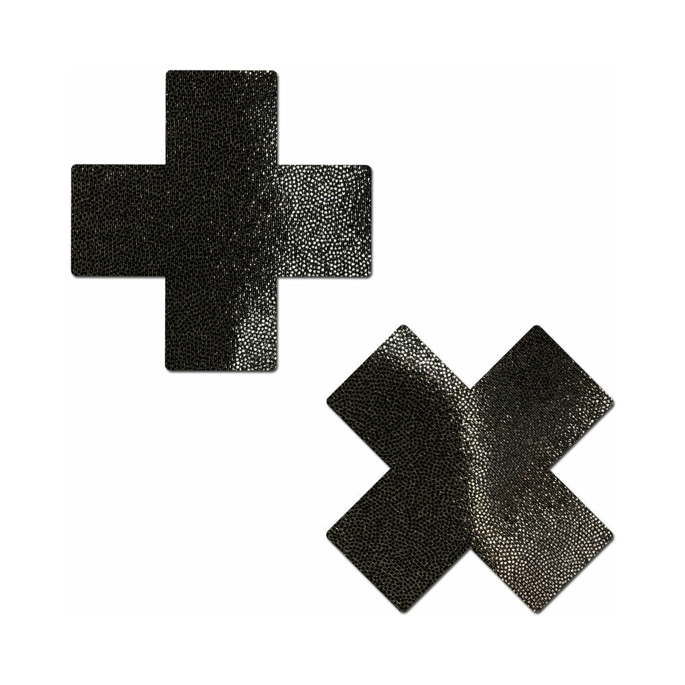 Pastease Everyday Reusable Crosses Pasties – Black
