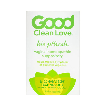 Good Clean Love BiopHresh Vaginal Homeopathic Suppository 10-Pack – Natural Relief for Bacterial Vaginosis